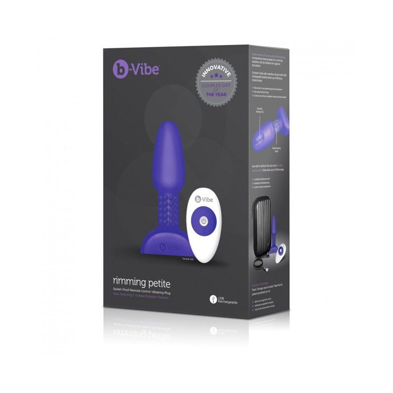 Plug Silicona Remoto B-Vibe Rimming Lila