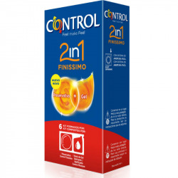 Preservativos Control 2 in 1 Finissimo + Lube Nature 6 Uds