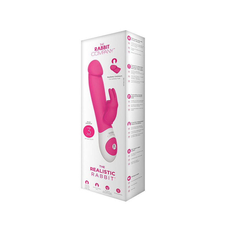 Realistic Rabbit Vibrador Rosa