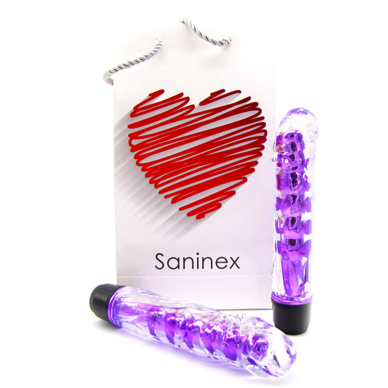 Saninex Vibrador Fantastic Reality Metálico Morado