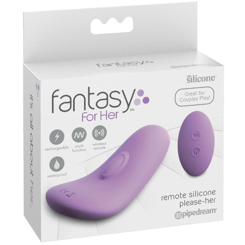 Please-Her Tanga Vibrador Silicona Morado