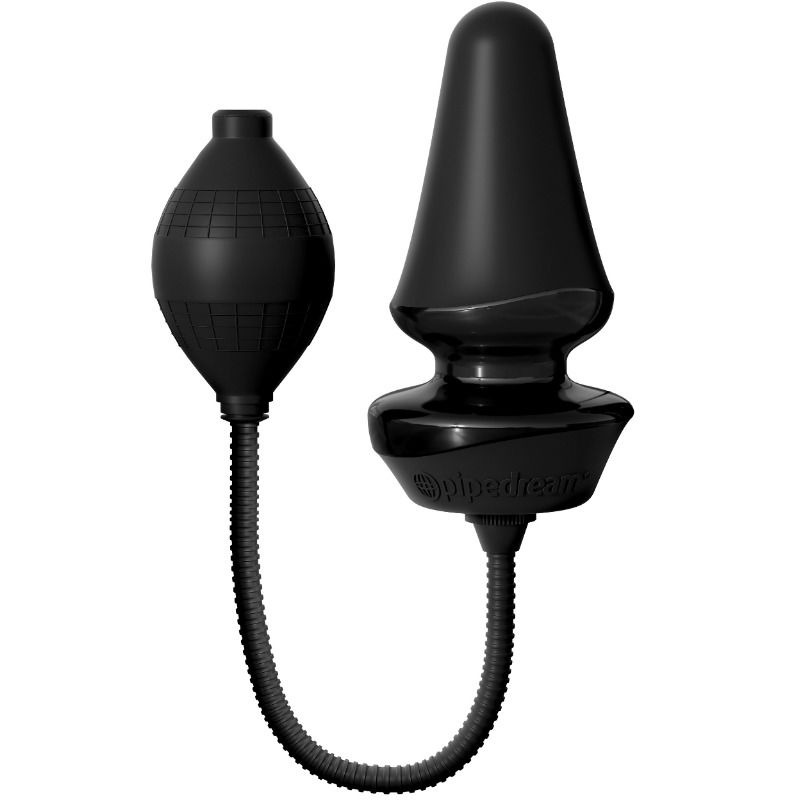 Anal Fantasy Plug Inflable de Silicona Negro