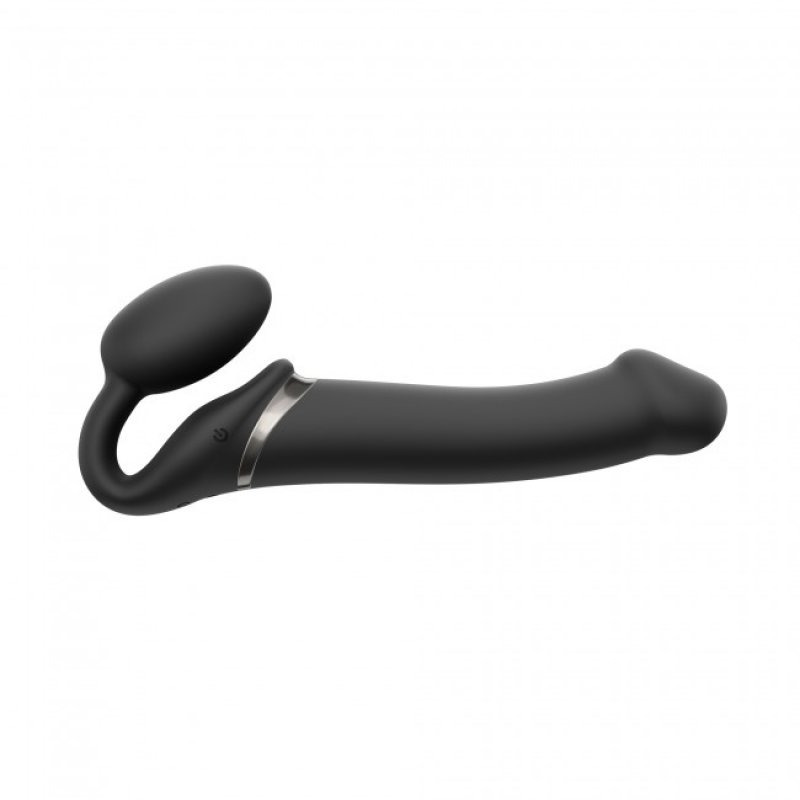 Arnés Doble Vibrador Strap-on-me Negro Talla L