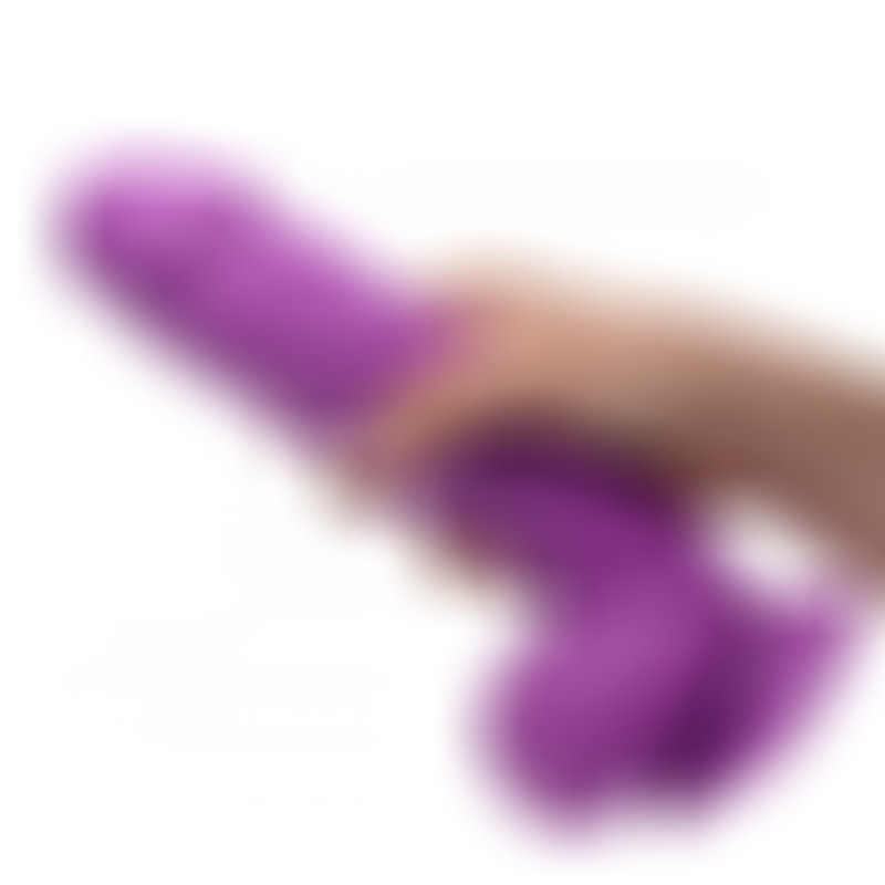 Dildo Realístico c/ Testículos 21 cm Morado