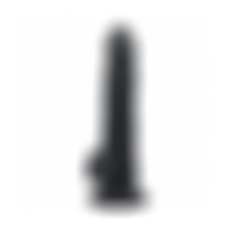 Dual Layer Dildo Realistico con Testículos 20 cm R28 Negro