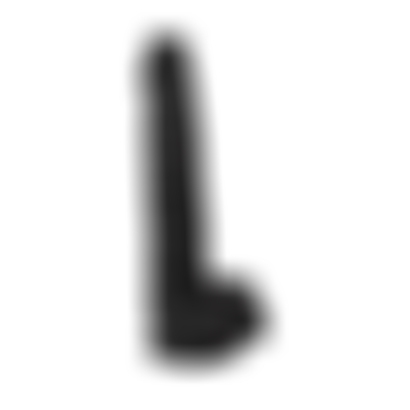 Dildo Fino con Testículos Thinz Negro 20,3 cm