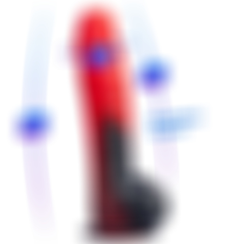 Devil Dildo Fantasy Termo Reactivo Rojo Negro