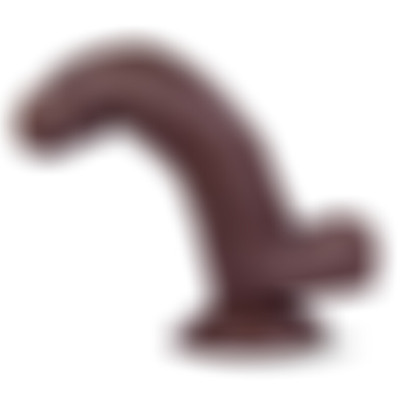 Slidy Gode Réaliste Dual Layer Rétractable 8 Marron