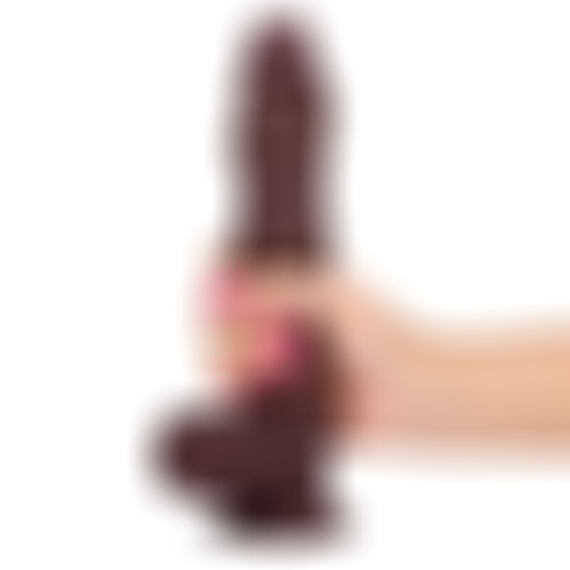Slidy Gode Réaliste Dual Layer Rétractable 9 Marron