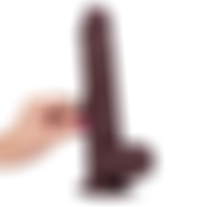 Slidy Gode Réaliste Dual Layer Rétractable 9 Marron