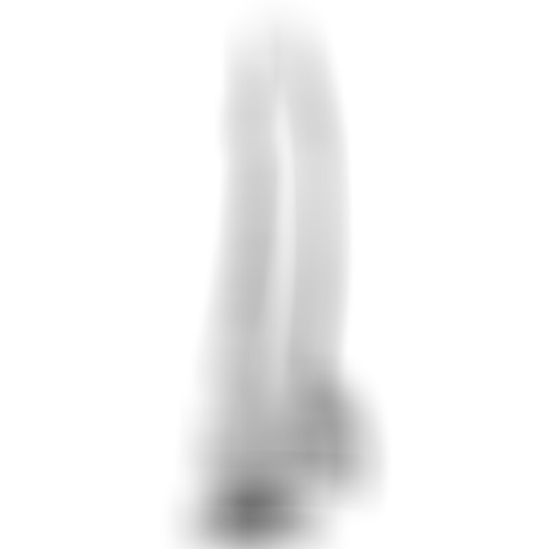 Clear Dildo Con Testículos 19 cm Transparente
