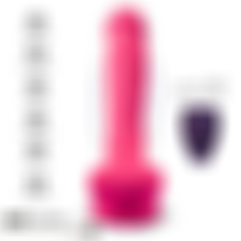 Pene Realístico Modelo 18 Rosa Vibración + Control Remoto