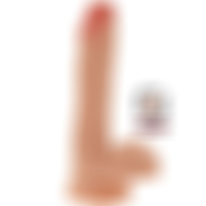 Gode Dual Density 17 cm avec Testicules Naturel