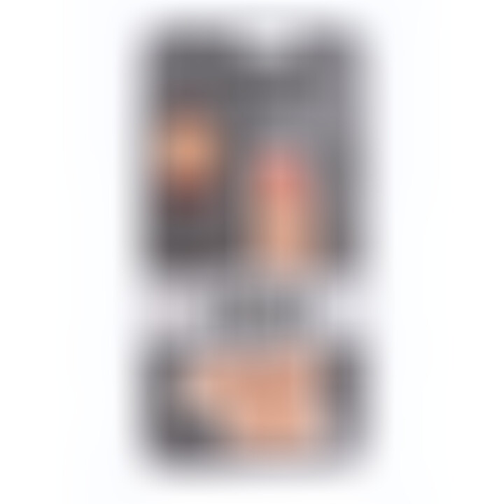 Gode Dual Density 17 cm avec Testicules Naturel