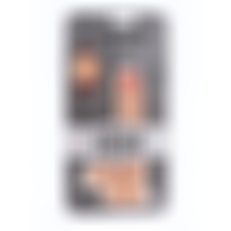 Gode Dual Density 17 cm avec Testicules Naturel