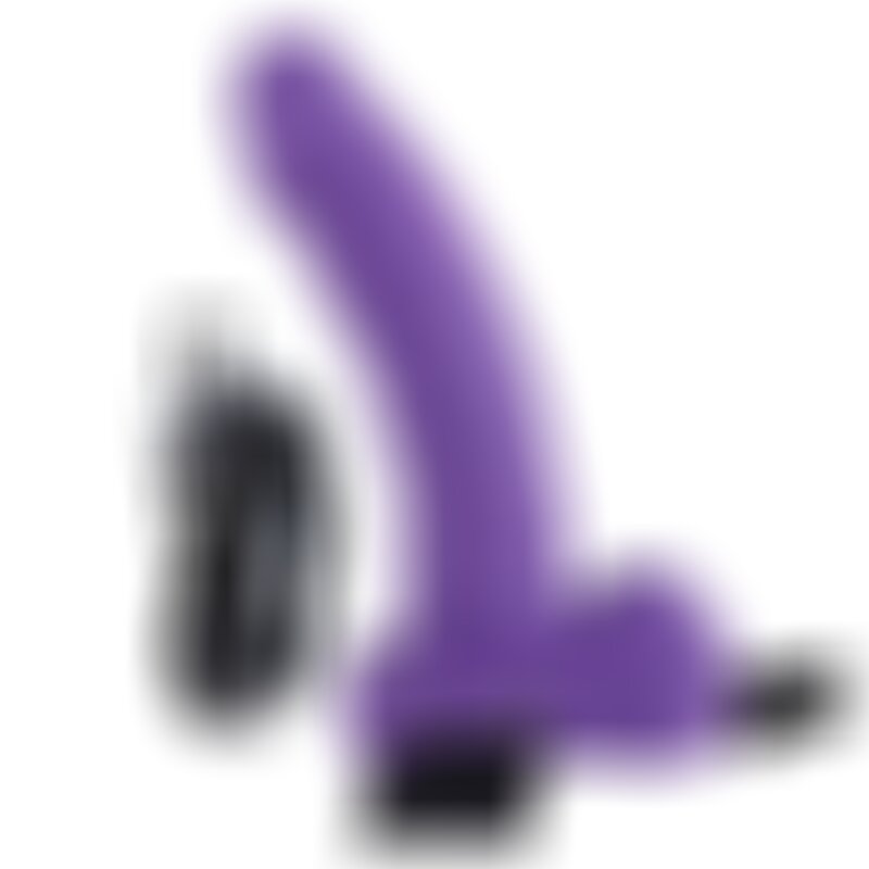 Pene Realístico Vibrador con Arnés 19 cm Morado